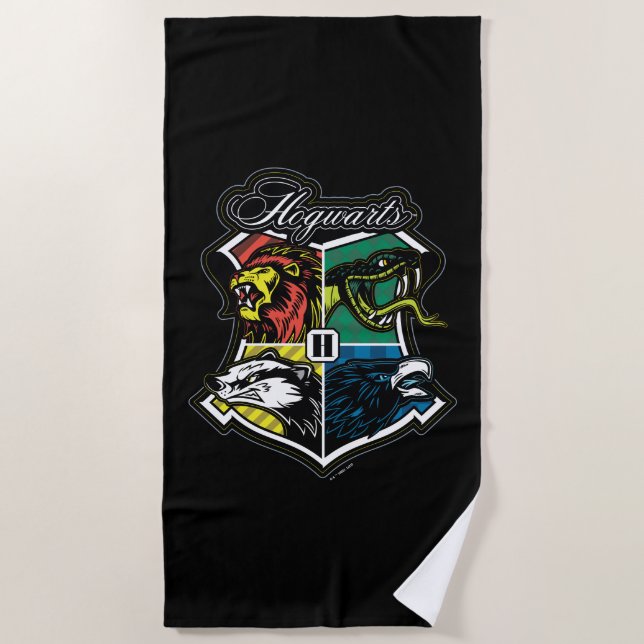 Serviette De Plage HARRY POTTER™ | Badge sportif HOGWARTS™ (Devant)