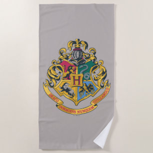 Serviette De Plage Harry Potter   Blason de Poudlard - Couleurs Réell