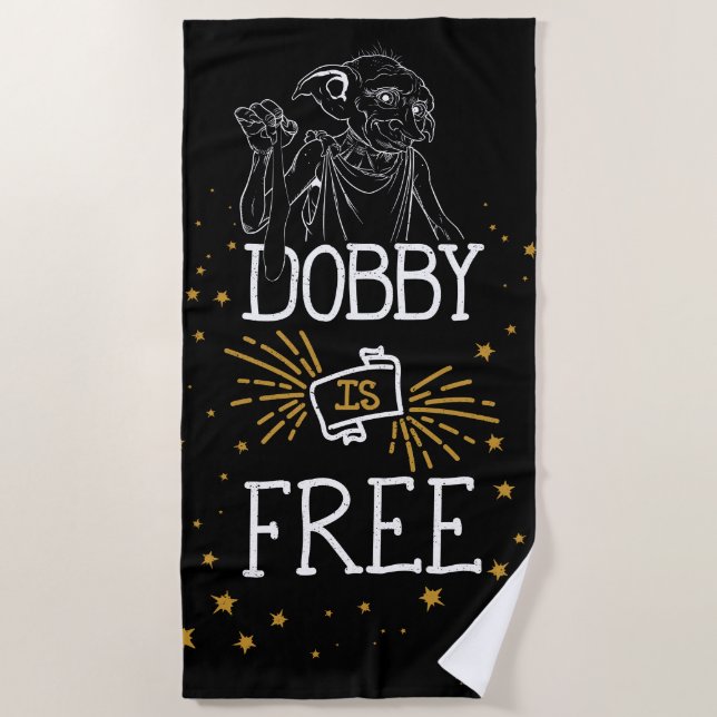 Serviette De Plage Harry Potter | Dobby est libre (Devant)