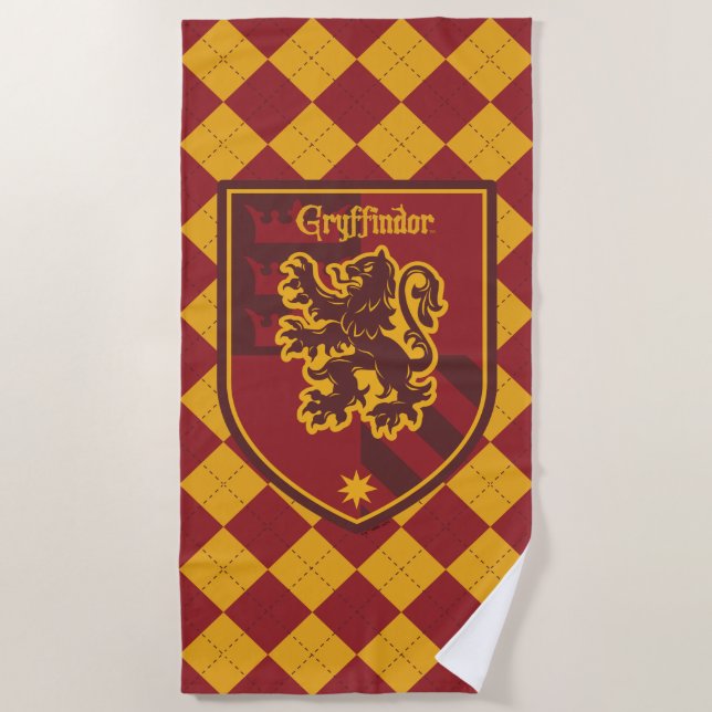 Serviette De Plage Harry Potter | Gryffindor House Pride Crest (Devant)