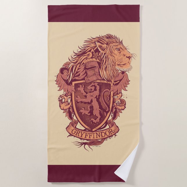 Serviette De Plage Harry Potter | Gryffindor Lion Crest (Devant)
