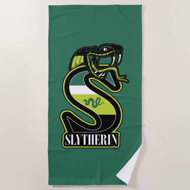 Serviette De Plage HARRY POTTER™ | SLYTHERIN™ Badge sportif (Devant)