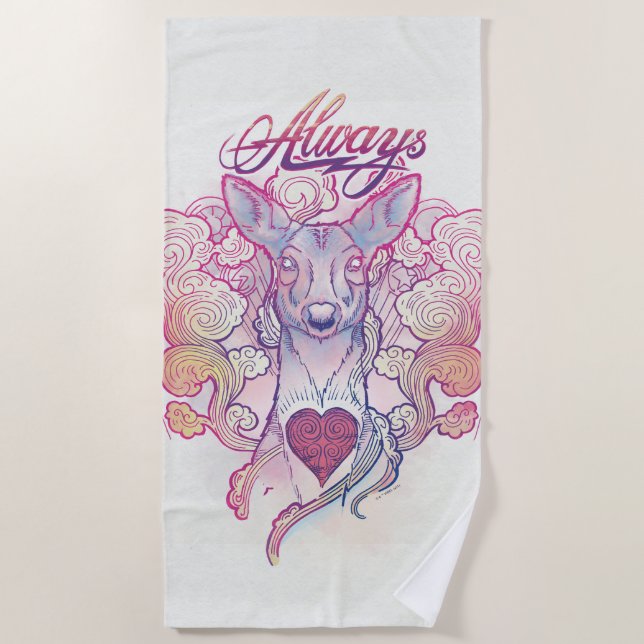 Serviette De Plage Harry Potter Spell | "Toujours" Doe Patronus (Devant)