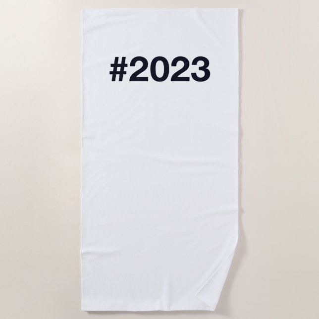Serviette De Plage Hashtag 2023 (Devant)