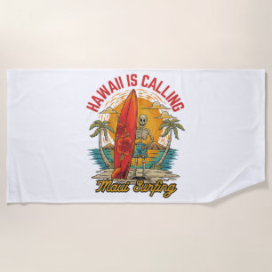 Serviette De Plage Hawaii vous appelle Maui Surfing Island Vibes