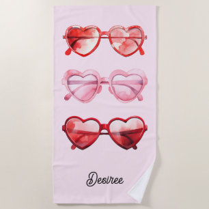 Serviette De Plage Heart Sunnies Bridesmaid Girp Trip