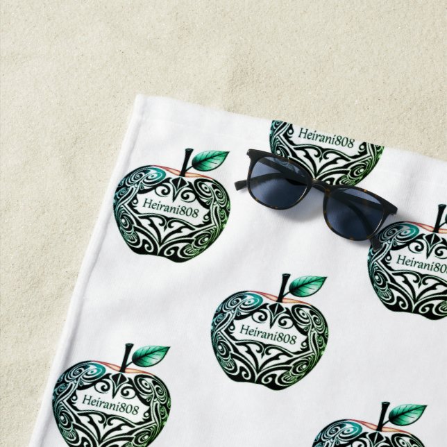 Serviette De Plage Heirani808 Island Tropical Tribal Apple Blanket (En situation)