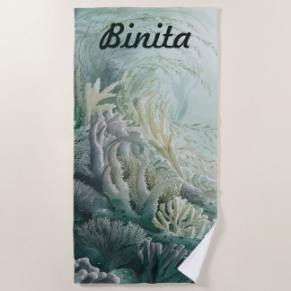 Serviette De Plage Herbe de mer modifiable