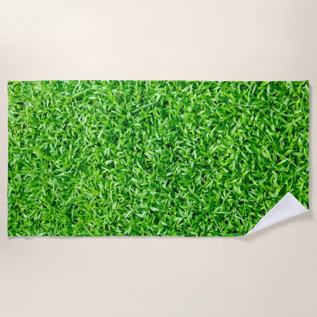 Serviette De Plage Herbe verte (Devant)