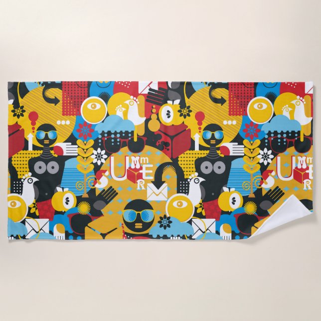 Serviette De Plage Heure d'été (Devant)