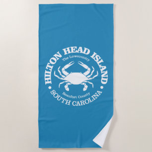Serviette De Plage Hilton Head Island (crabe)