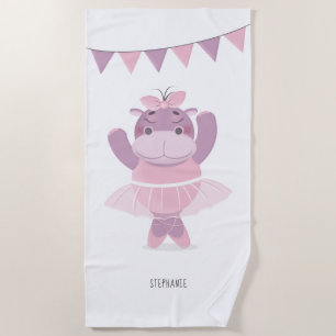 Serviette De Plage Hippo Ballerina