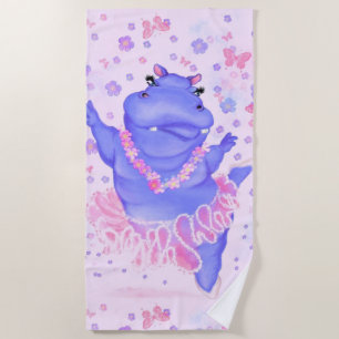 Serviette De Plage Hippo Prima Ballerina - Bonne danseuse