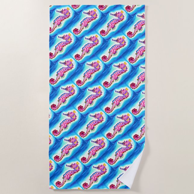 Serviette de plage Hippocampe (Devant)