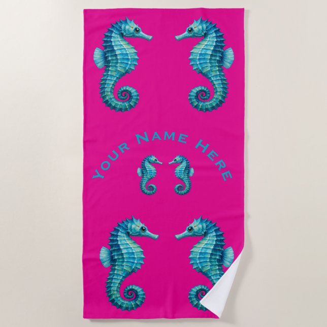 Serviette De Plage Hippocampes (Devant)