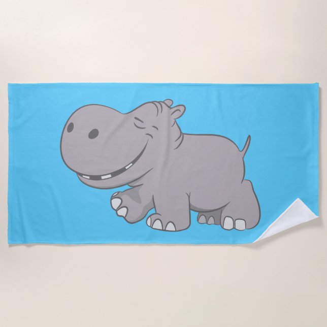 Serviette De Plage Hippopotame (Devant)
