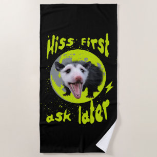Serviette De Plage Hisser d'abord, demander plus tard Humour drôle de