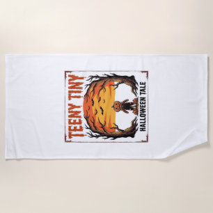 Serviette De Plage Histoire d'Halloween Teeny Tiny Épouvantable Scène