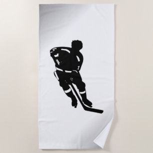 Serviette De Plage Hockey Joueur Sport Design