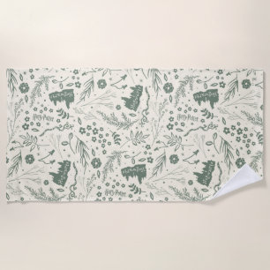 Serviette De Plage HOGWARTS™ Herbologie Motif magique