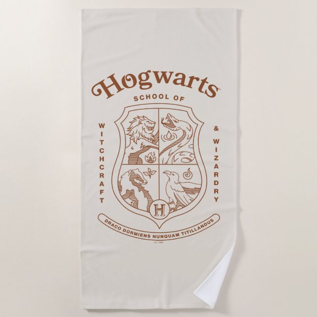 Serviette De Plage HOGWARTS™ School of Witchcraft and Wizardry Crest (Devant)