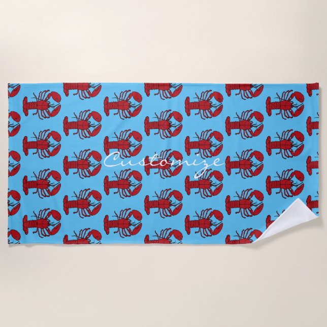 Serviette De Plage Homard rouge Thunder_Cove du Maine (Devant)