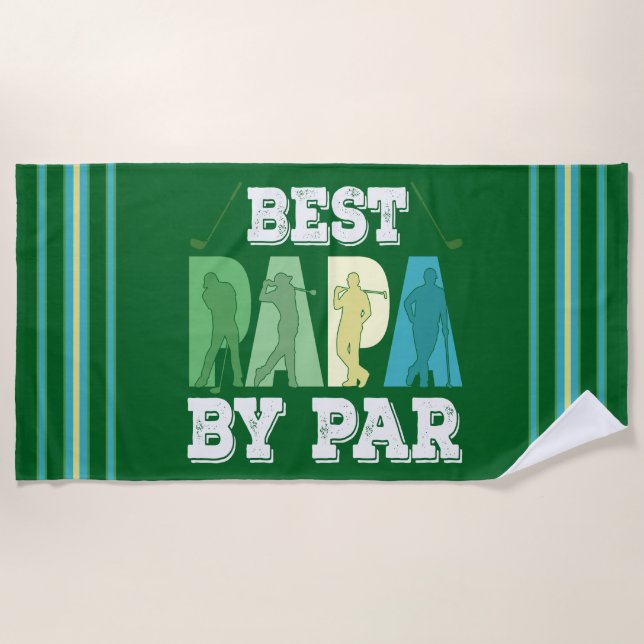 Serviette De Plage Hommage au thème du golf pour papa (Devant)