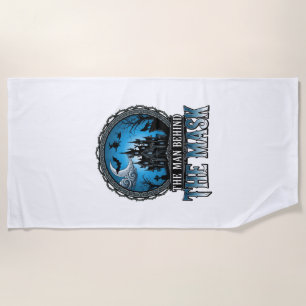 Serviette De Plage Homme derrière le masque Halloween Maison hantée S