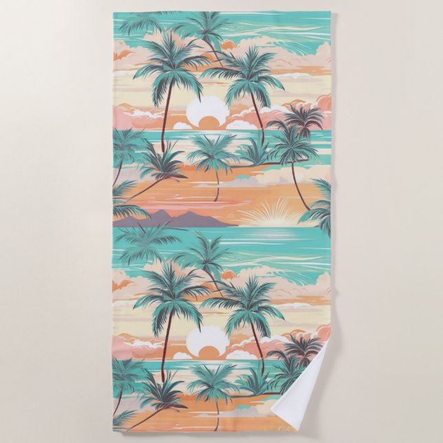 Serviette De Plage Horizon Douce Île (Devant)