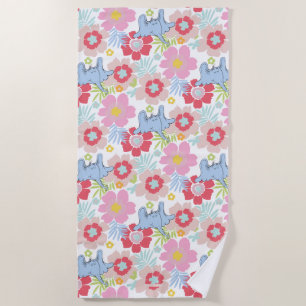 Serviette De Plage Horton Entend Un Qui   Motif à fleurs Pastel