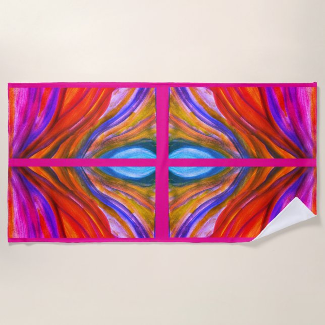 Serviette De Plage Hot rose Desert Inspirations Plage Serviette (Devant)