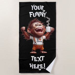 Serviette De Plage I ♥ café