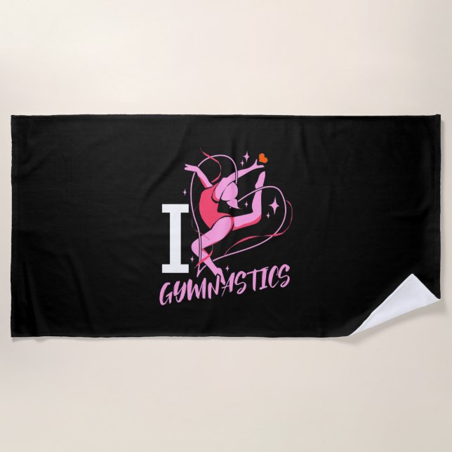 Serviette De Plage I Love Gymnastique (Devant)