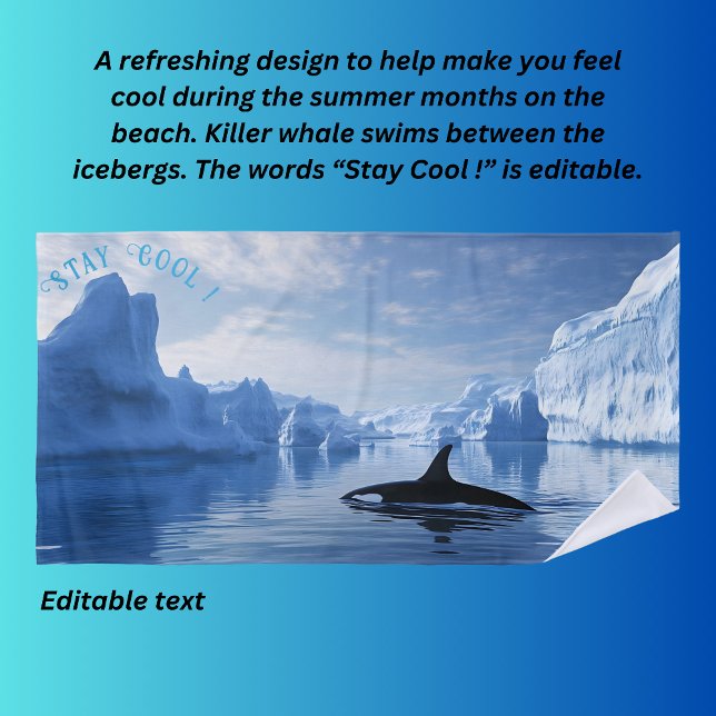 Serviette De Plage Icebergs et orques (Créateur téléchargé)