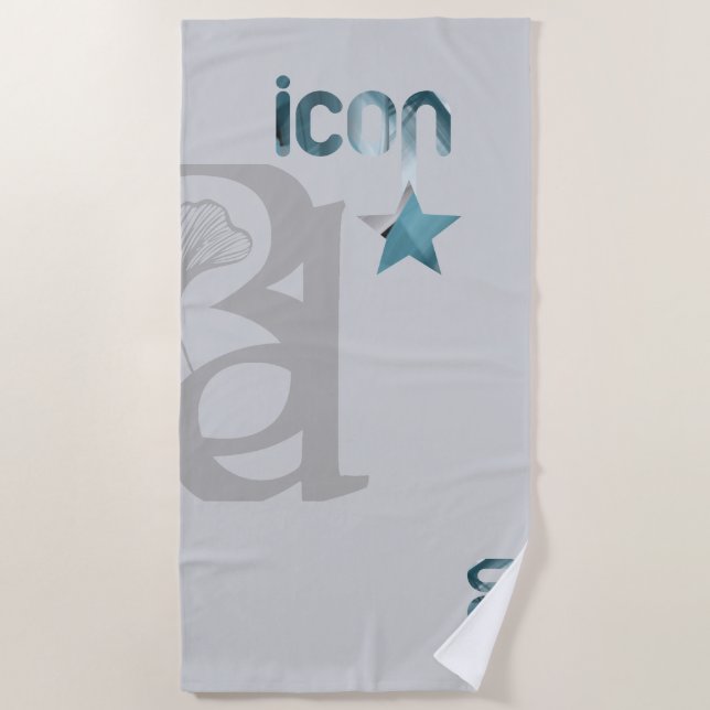 Serviette De Plage ICON Beach Towel Abstrait Trend Blue Ocean (Devant)
