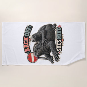 Serviette De Plage Iguane drôle Recule Elle est à moi
