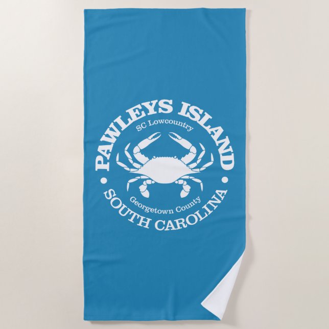 Serviette De Plage Île Pawleys (crabe) (Devant)