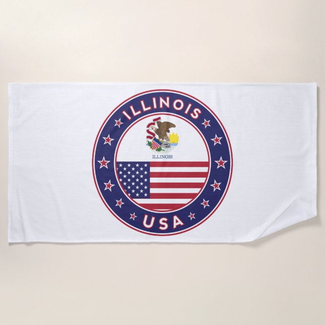 Serviette De Plage Illinois (Devant)