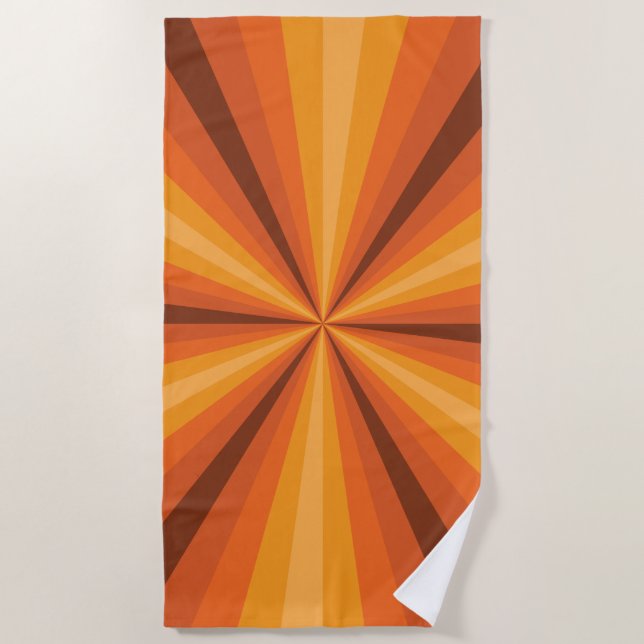 Serviette De Plage Illusion optique Orange Beach Towel (Devant)
