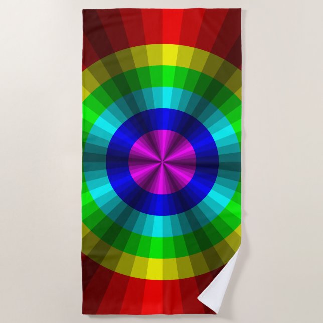 Serviette De Plage Illusion optique Rainbow Beach Towel (Devant)