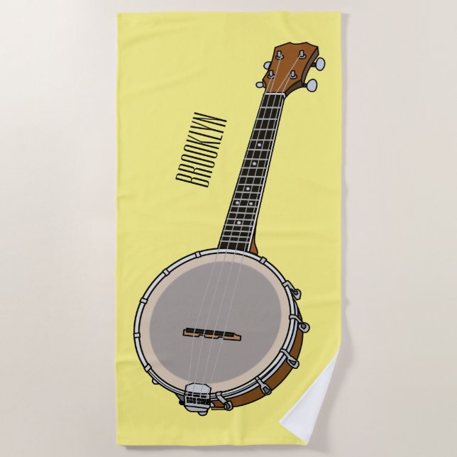 Serviette De Plage Illustration de Banjo (Devant)