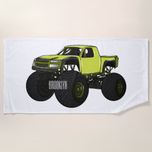 Serviette De Plage Illustration de camion monstre