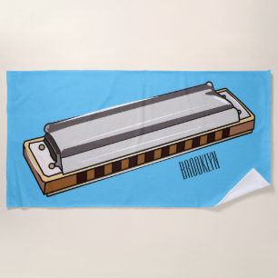 Serviette De Plage Illustration de dessin d'Harmonica