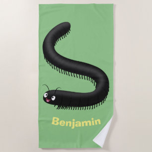 Serviette De Plage Illustration de dessin mignon millipede