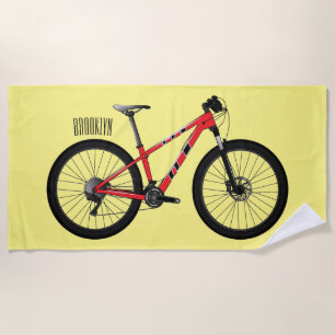Serviette De Plage Illustration de la bande dessinée de vélo