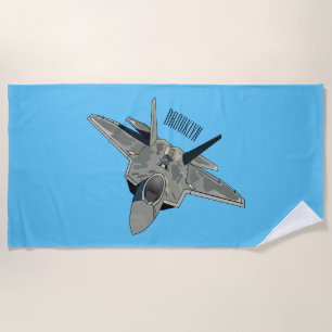 Serviette De Plage Illustration de l'avion de chasse