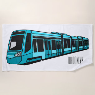 Serviette De Plage Illustration de locomotive électrique