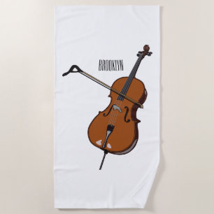 Serviette De Plage Illustration de violoncelle