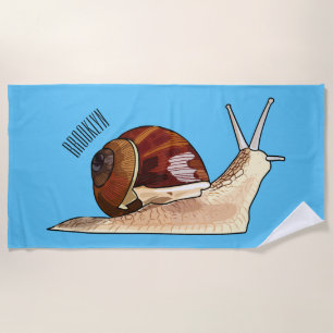 Serviette De Plage Illustration d'escargot