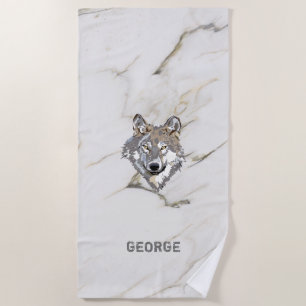 Serviette De Plage Illustration du loup